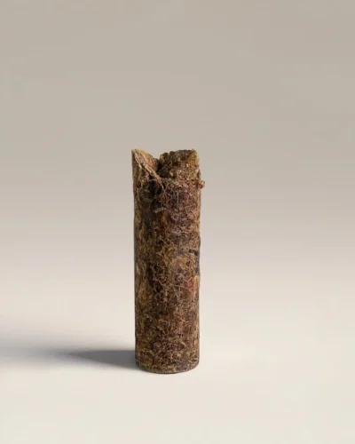 Made from compressed sawdust, a by-product of wood processing